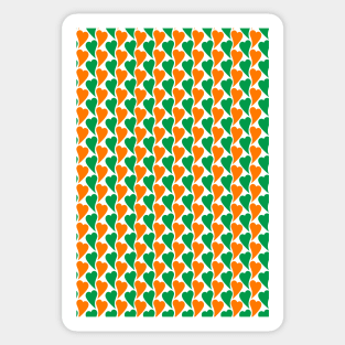 Wavy st. paddy's day hearts Sticker